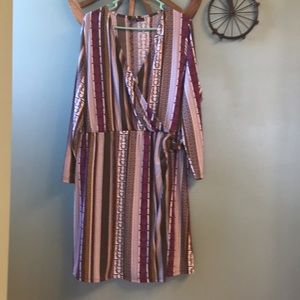 Striped Dress 2X - Beautiful Bold  Earth Tones!